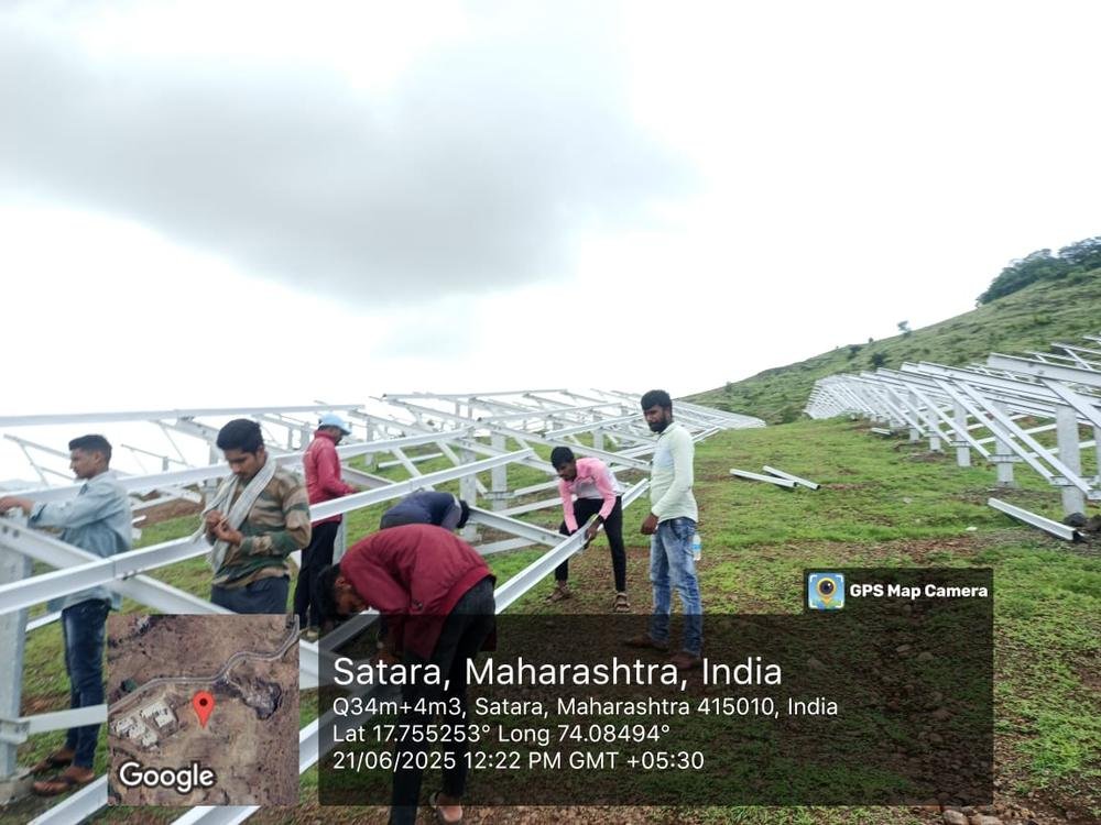 Satara solar farm site view