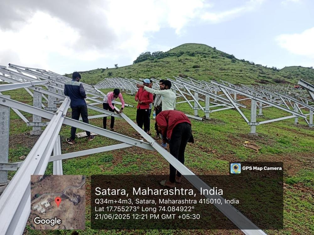 Satara solar farm rows
